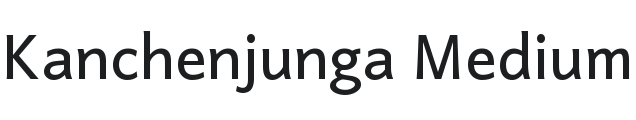 Kanchenjunga Medium Font Preview