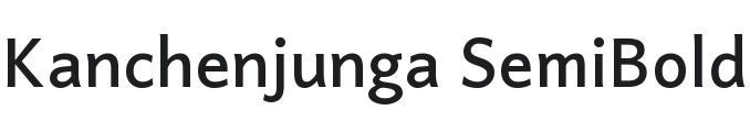 Kanchenjunga SemiBold Font Preview