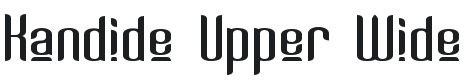 Kandide Upper Wide Font Preview