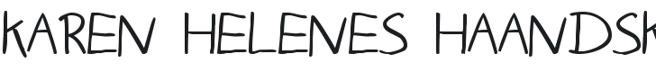 Karen Helenes haandskrift Font Preview