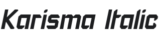 Karisma Italic Font Preview