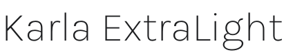 Karla ExtraLight Font Preview