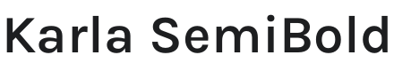 Karla SemiBold Font Preview