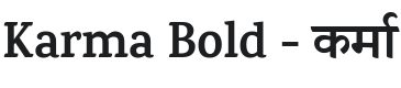 Karma Bold Font Preview