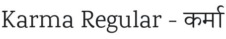 Karma Font Preview