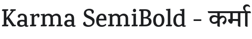 Karma SemiBold Font Preview