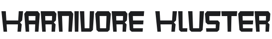 Karnivore Kluster Font Preview