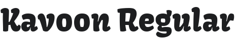 Kavoon Font Preview