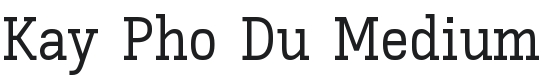 Kay Pho Du Medium Font Preview