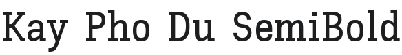 Kay Pho Du SemiBold Font Preview