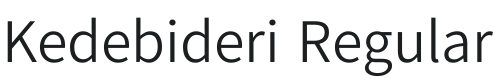 Kedebideri Font Preview