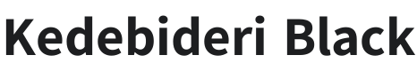 Kedebideri Black Font Preview
