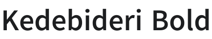 Kedebideri Bold Font Preview