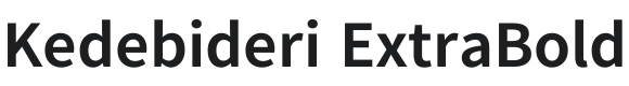 Kedebideri ExtraBold Font Preview