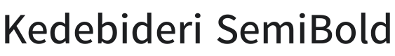 Kedebideri SemiBold Font Preview