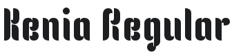 Kenia Font Preview