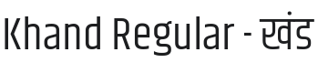 Khand Font Preview