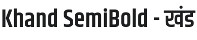 Khand SemiBold Font Preview
