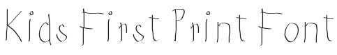 Kids First Print Font Preview