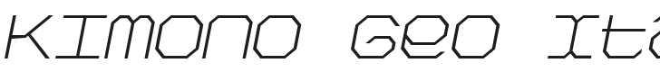 Kimono Geo Italic Font Preview