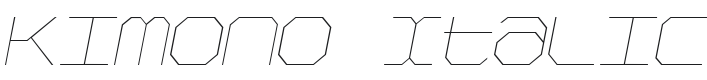 Kimono Italic Font Preview
