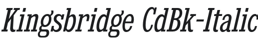 Kingsbridge CdBk-Italic Font Preview