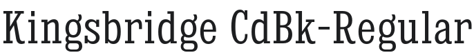 Kingsbridge CdBk-Regular Font Preview