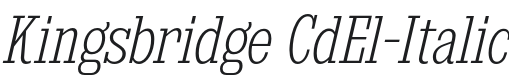 Kingsbridge CdEl-Italic Font Preview