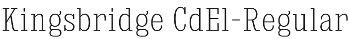 Kingsbridge CdEl-Regular Font Preview