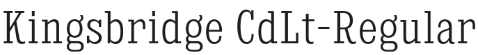 Kingsbridge CdLt-Regular Font Preview