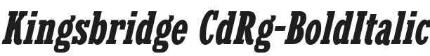 Kingsbridge CdRg-BoldItalic Font Preview