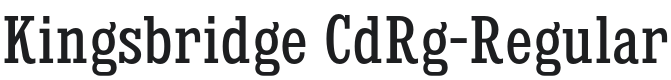 Kingsbridge CdRg-Regular Font Preview