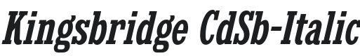 Kingsbridge CdSb-Italic Font Preview
