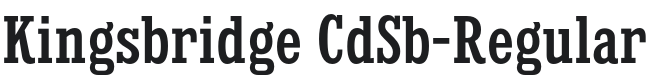 Kingsbridge CdSb-Regular Font Preview