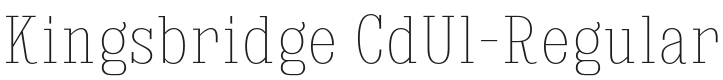 Kingsbridge CdUl-Regular Font Preview