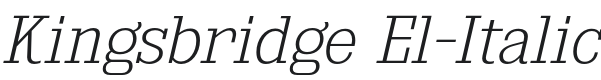 Kingsbridge El-Italic Font Preview