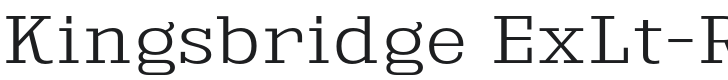 Kingsbridge ExLt-Regular Font Preview