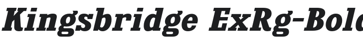 Kingsbridge ExRg-BoldItalic Font Preview