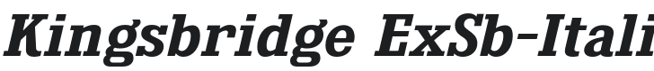 Kingsbridge ExSb-Italic Font Preview