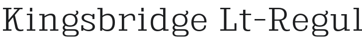 Kingsbridge Lt-Regular Font Preview