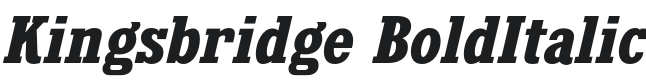 Kingsbridge Rg-BoldItalic Font Preview