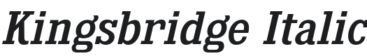 Kingsbridge Rg-Italic Font Preview
