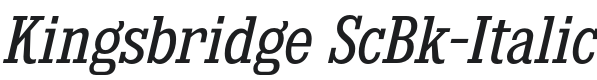 Kingsbridge ScBk-Italic Font Preview