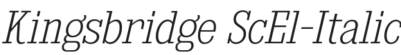 Kingsbridge ScEl-Italic Font Preview