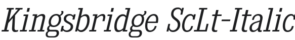 Kingsbridge ScLt-Italic Font Preview