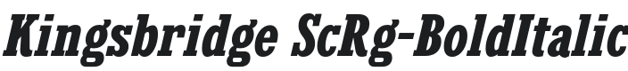 Kingsbridge ScRg-BoldItalic Font Preview