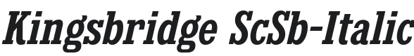 Kingsbridge ScSb-Italic Font Preview