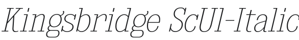 Kingsbridge ScUl-Italic Font Preview