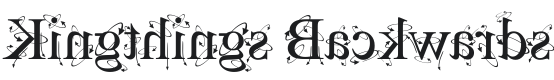 Kingthings Backwards Font Preview