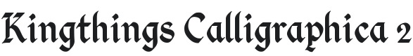 Kingthings Calligraphica Font Preview